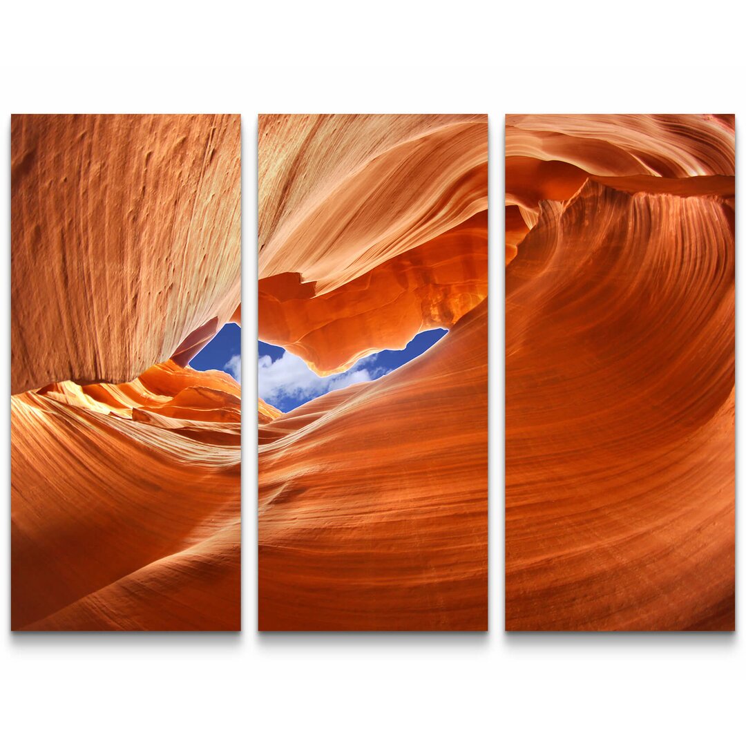 3-tlg. Leinwandbilder-Set Unterer Antelope Canyon - USA