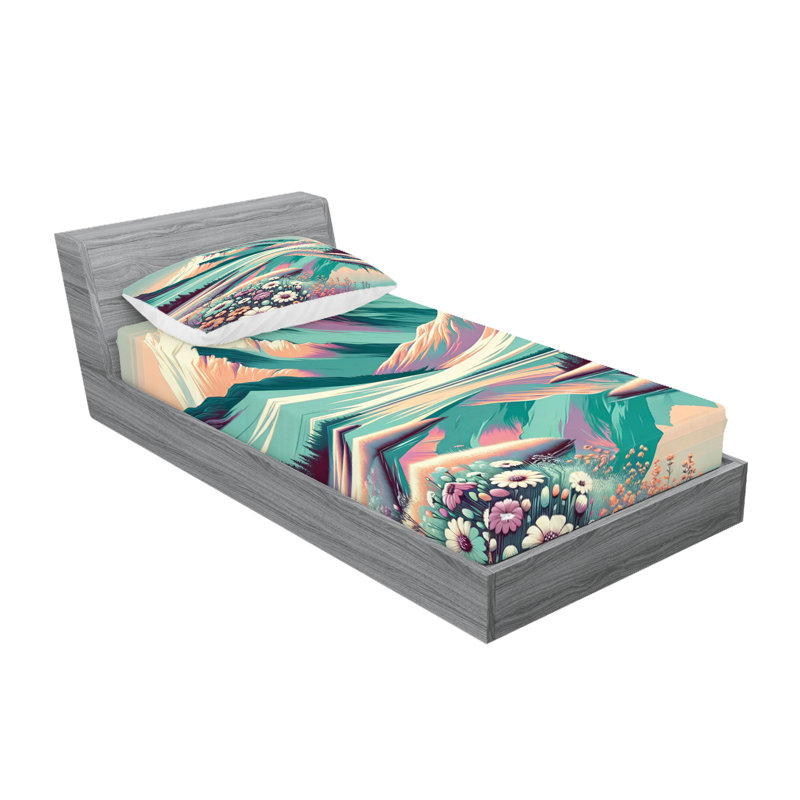 Microfiber Sheet Set, Twin Sheet Set with 1 Pillowcase