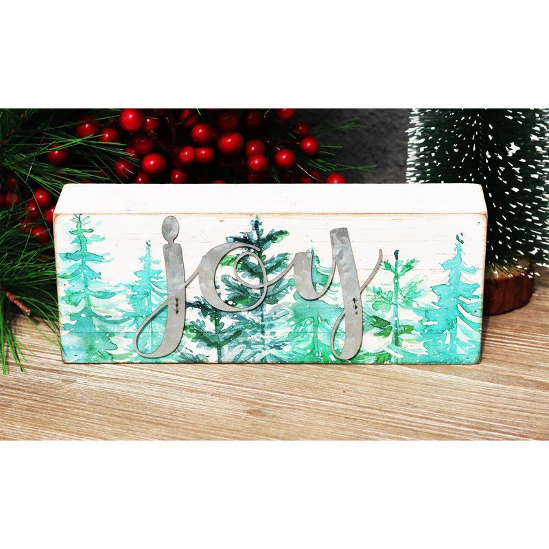Enseigne Joy en bois et métal galvanisé