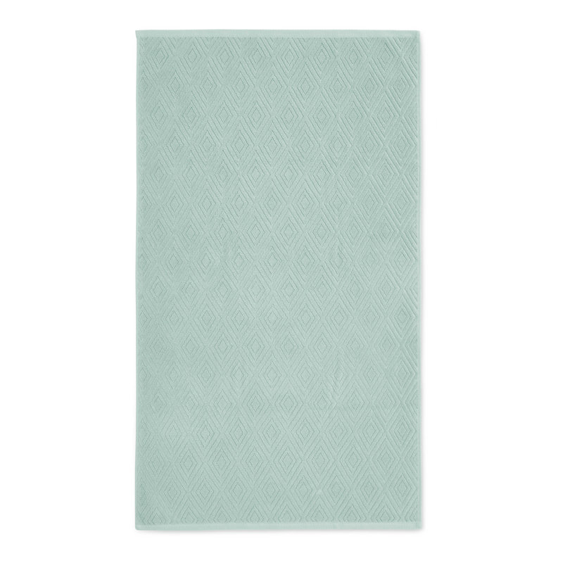 Diamond Geo Sculpted Cotton Towels, Sage Green