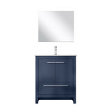Lafarre 30'' Single Bathroom Vanity with Marble Top with Mirror