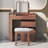 Makeup Vanity Desk with Flip-Top Mirror, LED Lighting-2062485221