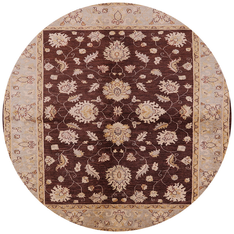 Casteel Oriental Indoor Rug, Round 7'