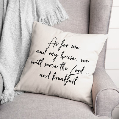 Black And White Typography Collection Throw Pillow