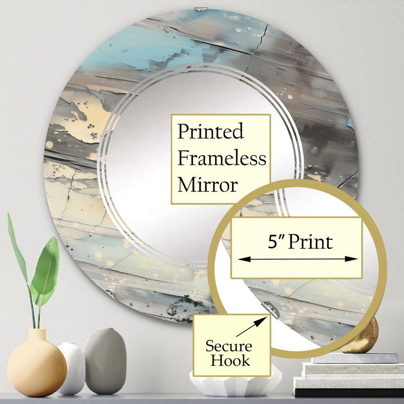 Rock Panel II Modern and Contemporary Accent Mirror, 23.6" H x 23.6" W x 0.24" D