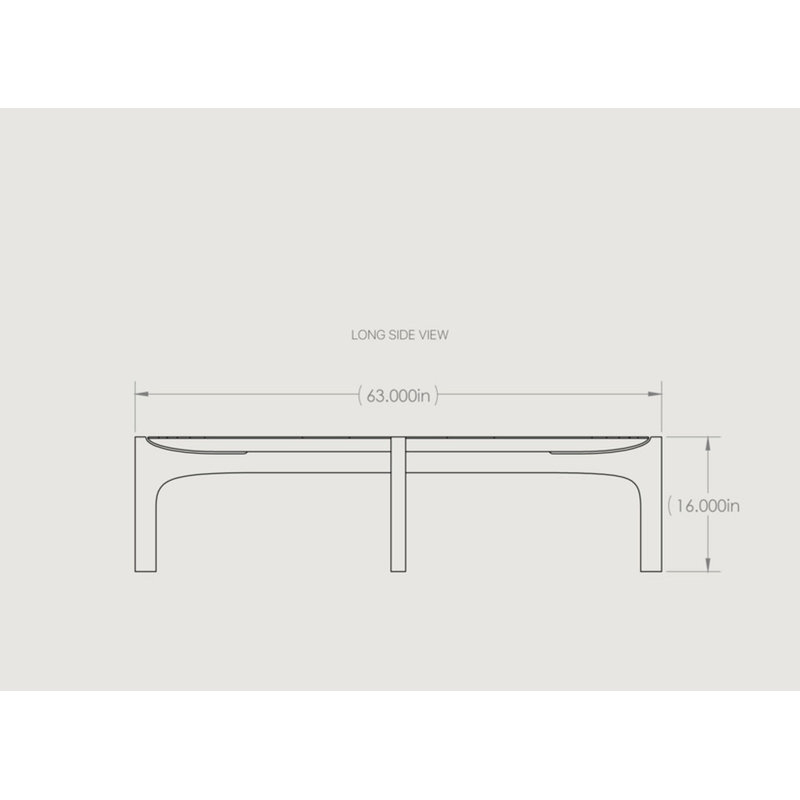 Aux 63" Arc Coffee Table, White Oak