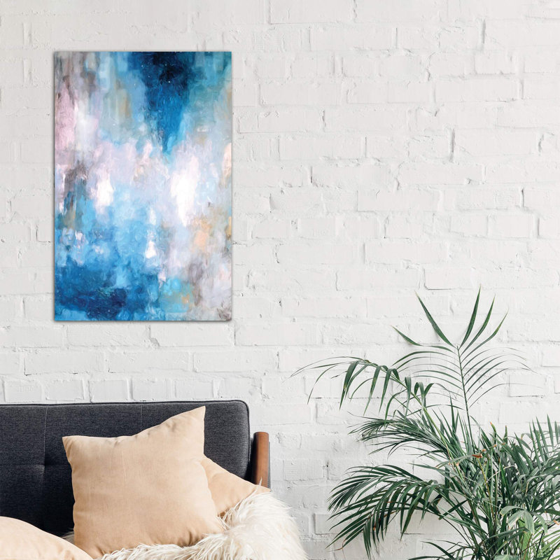 Abstract Rain V by Radiana Christova - Wrapped Canvas Painting, No Frame, 66.04 cm H x 45.72 cm W x 1.91 cm D