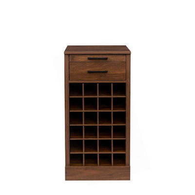 Brown Walnut Color Modular 24 Wine Bar Cabinet Buffet Cabinet by Ebern Designs
