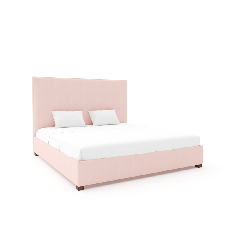 Lindley Bed With 11" Rails, Posh Life Performance Velvet Dove, Espresso, Full