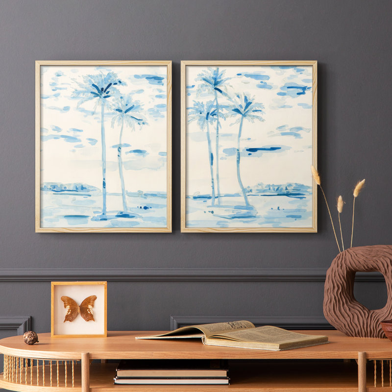 «Coconut Grove I», reproduction encadrée de qualité supérieure - prête à être accrochée - aucun clou requis - aucun clou requis