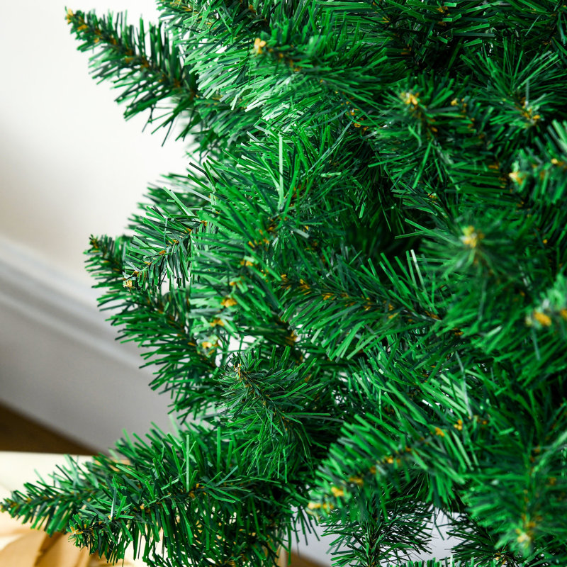 Demi-arbre de Noël artificiel 7 pi, 520 branches, ouverture automatique, base en acier, Fascinate