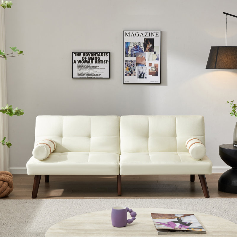 Mishaun Fabric 322'' Reception Sofa, White