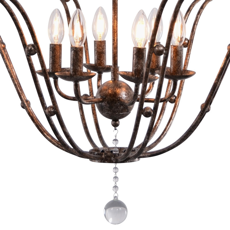 Norwich 6 - Light Glass Chandelier