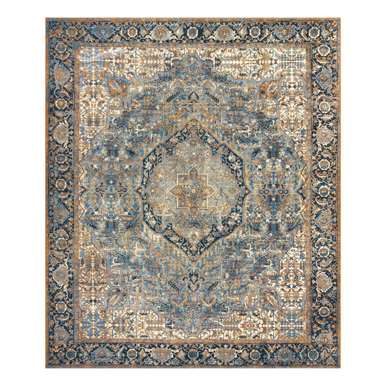 Blue Nosara Indoor/Outdoor Traditional Rug