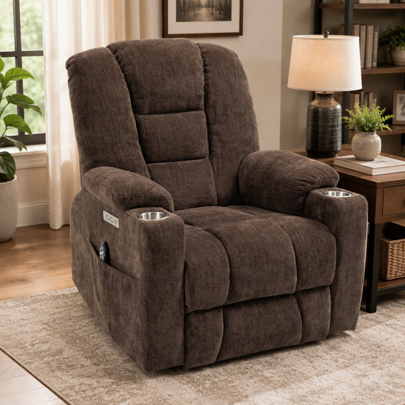 Fauteuil inclinable brun simple Power Lift