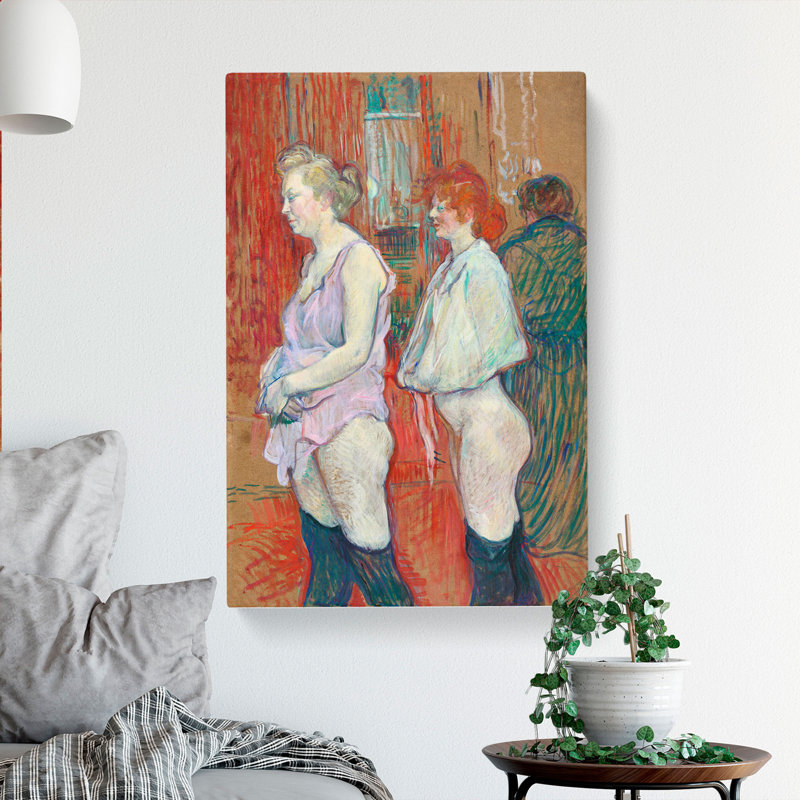 Rue Des Moulins by Henri De Toulouse-Lautrec - Wrapped Canvas Painting, 60cm H x 40cm W x 3cm D