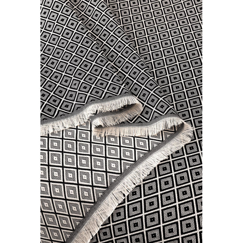 Luxury Double Pique Bedspread, 100% Cotton, 82.7 x 90.6 inches | Machine Washable at 30-40°C | Elegant Black Color, Soft & Breathable Fabric | Perfect for Cozy Bedrooms & Stylish Home Décor