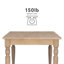 Table de salle à manger en bois massif Baril