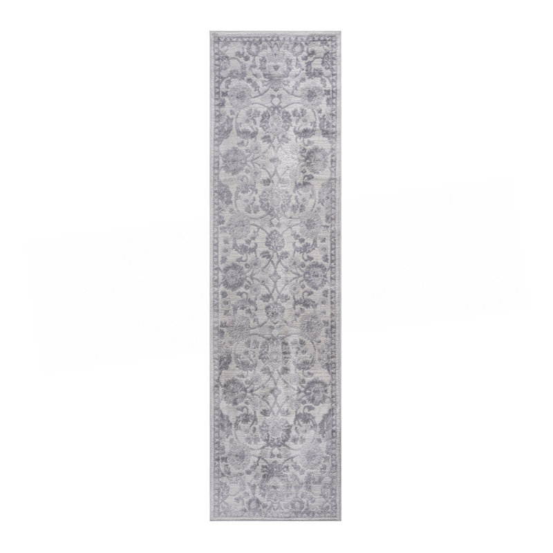 Collection Grey/Silver/Oriental Non-Shedding Living Room Bedroom Dining Home Office Stylish And Stain Resistant Area Rug