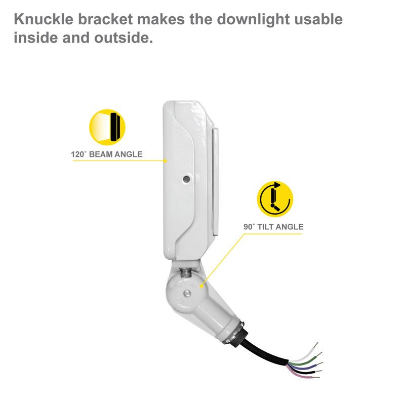 LED Flood Light 30W 4200 Lumens Outdoor Adjustable Knuckle Mount Security Light  3CCT, Satin