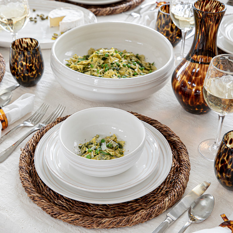 Bilbao 12" Serving Bowl, Whitewash