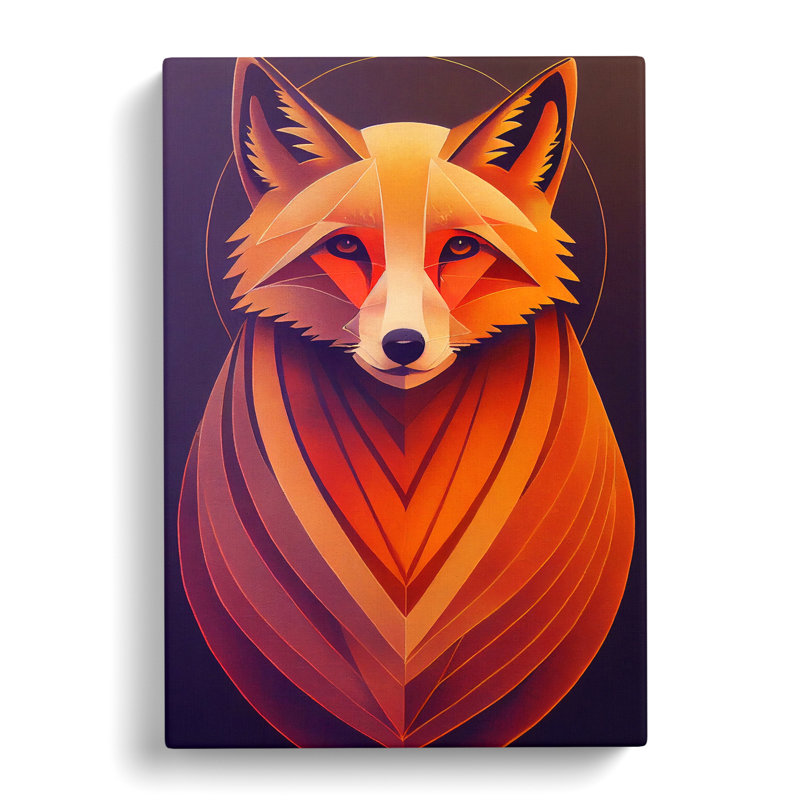 Fox Graffiti - Wrapped Canvas, 60cm H x 40cm W x 3cm D