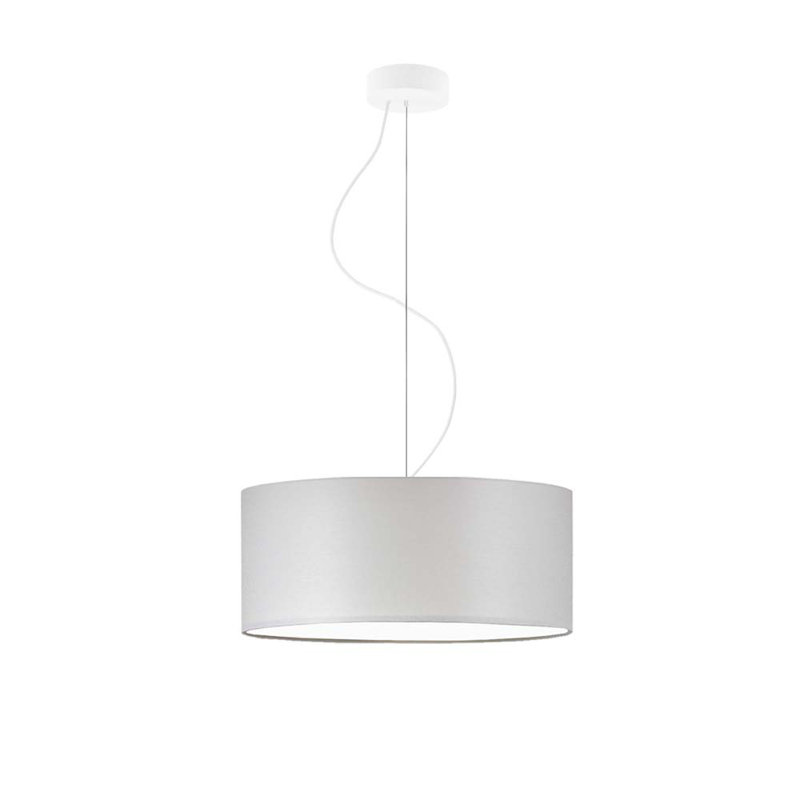 Aubryelle 3 - Light Drum Pendant, Light Grey, White, 120cm H x 40cm W x 40cm D