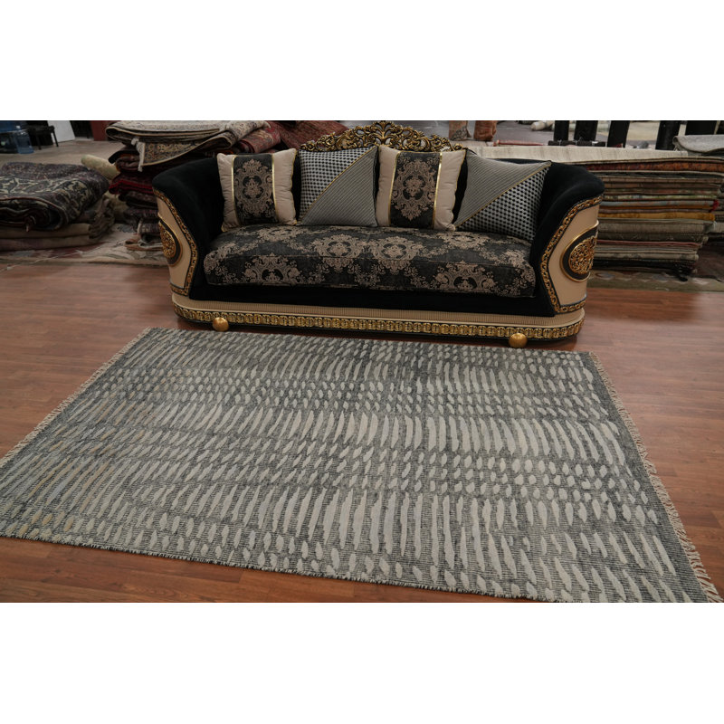 Tapis moderne à motif abstrait 5 x 8