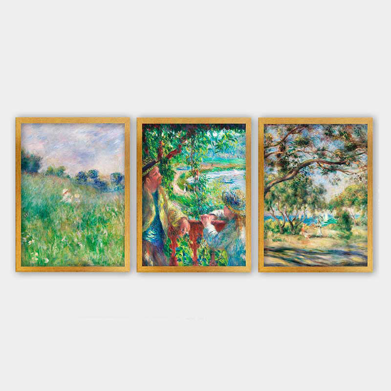 Stunning Decorative Framed Painting Set (3 Pieces), 21.7 x 29.5 Inches Each | 100% Wooden Frame with 0.8 Inch Polystyrene | UV Digital Printing | Perfect for Living Room, Office & Gallery Wall Decor