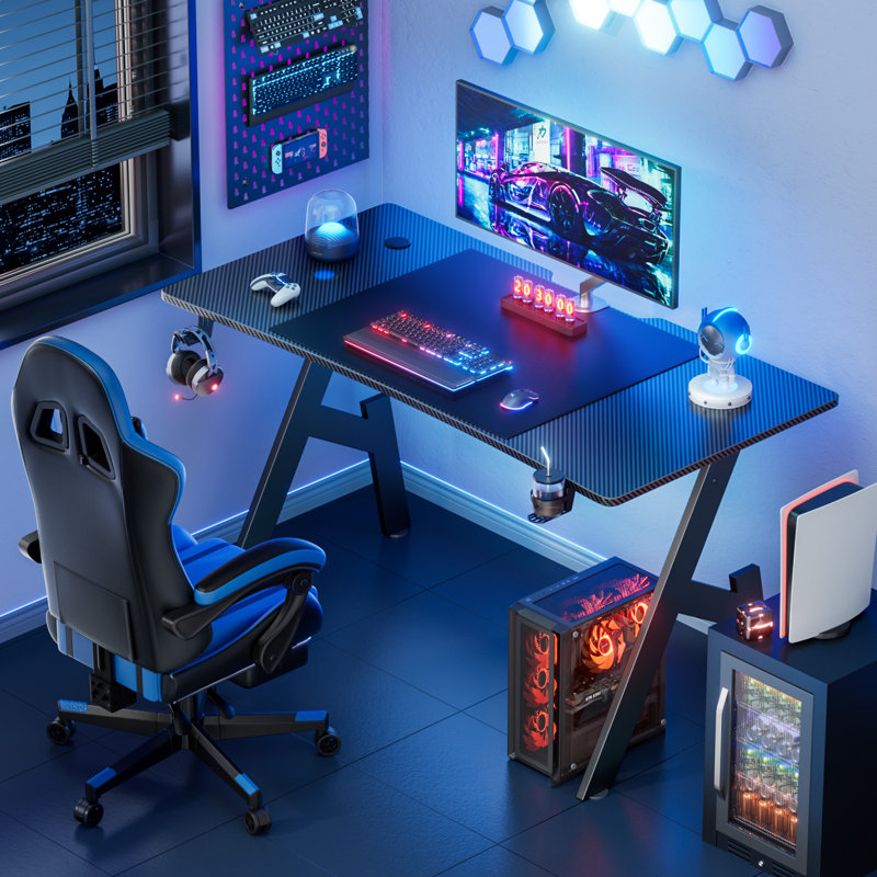 Metal Base Computer Desk, 74cm H x 140cm W x 60cm D