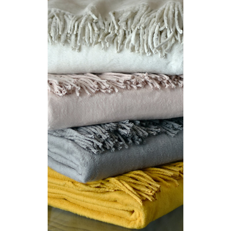 Hand Woven Throw Blanket, Gray