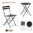 Anshu Iron Table And Folding Chair Set, 2 - Person Round Outdoor Dining Set-1100113453