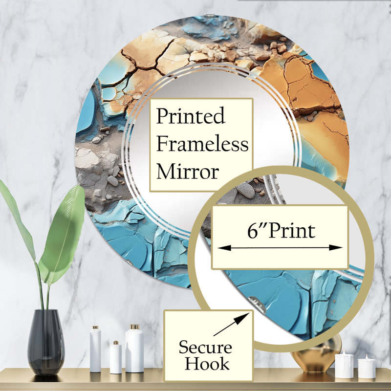 Miroir mural Ziannah, 32 po x 32 po