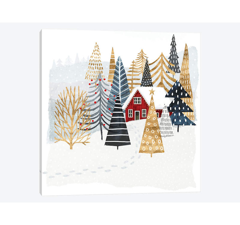Christmas Chalet I by Victoria Borges - Wrapped Canvas Print, 66.04 cm H x 66.04 cm W x 1.91 cm D