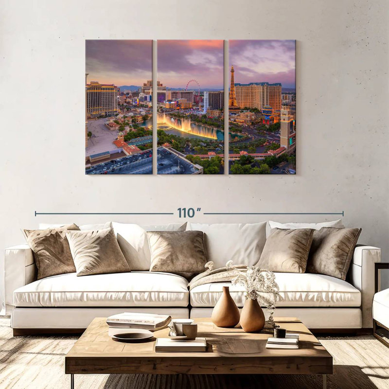 Sebbie Las Vegas Before Dark, 48" H x 74" W