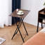 Folding Side Table with Cup Holder, Industrial Side Table for Living Room, Bedroom-359181397