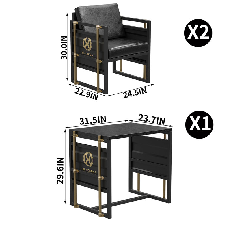 Ensemble de salle à manger rectangulaire L 31,5 po x l 23,7 po Kaselynn
