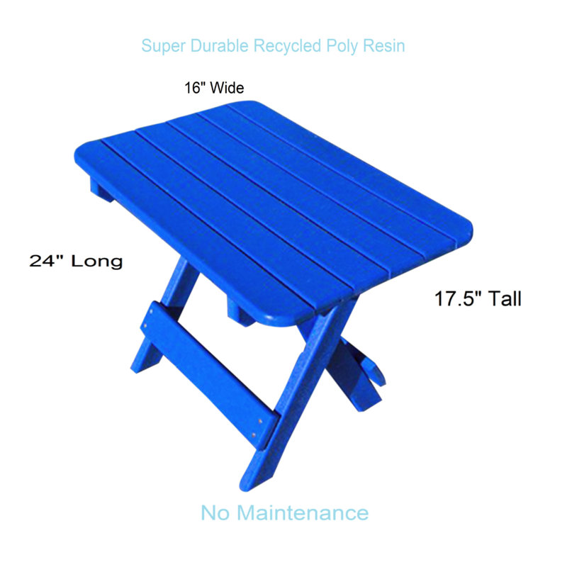 Table d'appoint pliable Ansel, Bleu marina