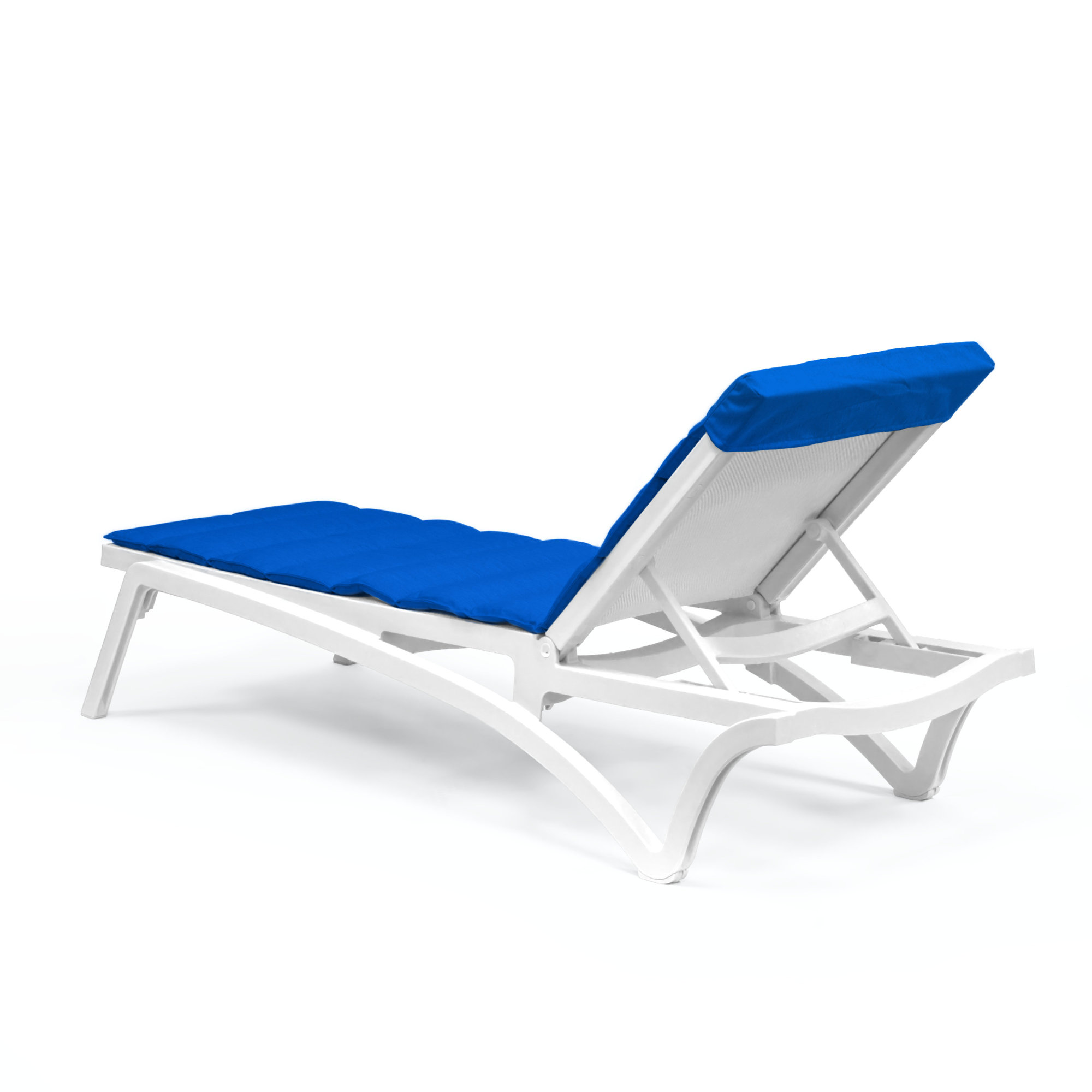 Tali Sunbrella Outdoor Chaise Lounge Cushion, Canvas Pacific Blue Sunbrella® Canvas