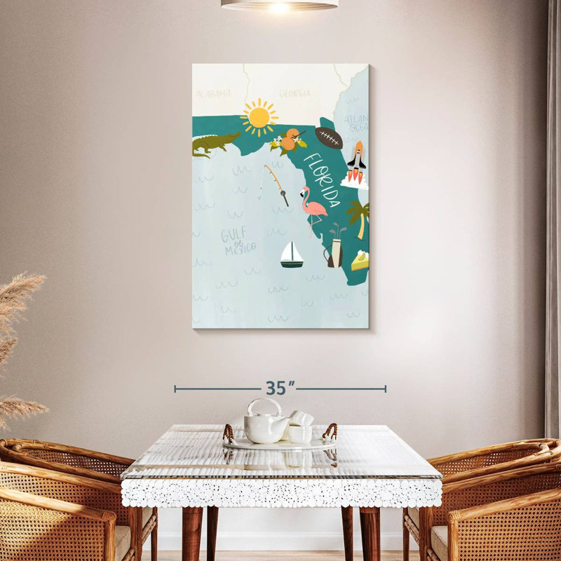 Florida Icons, 45" H x 30" W