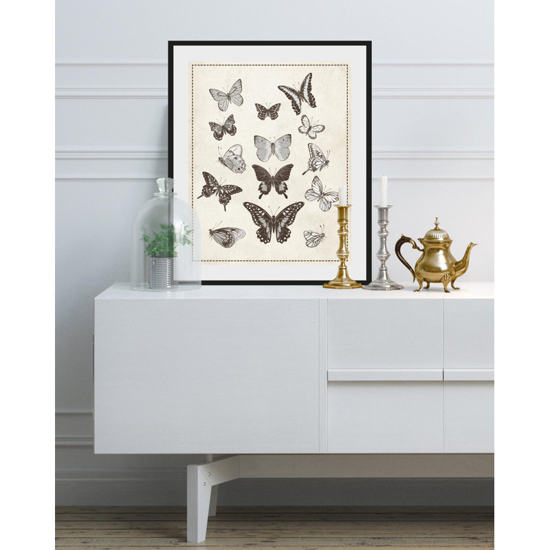 Butterfly - Single Picture Frame Print, 60 cm H x 50 cm W x 5 cm D