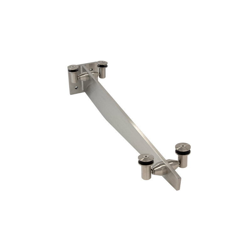 FHC AWB36BS Glass Awning Bracket - 36" Long - Brushed Stainless