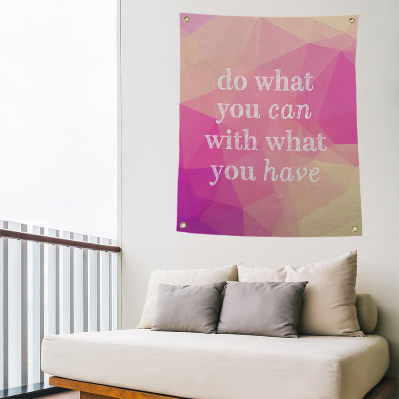 Tapisserie en polyester, ce que vous pouvez citer, H 36 po x l 26 po, Diamant rose
