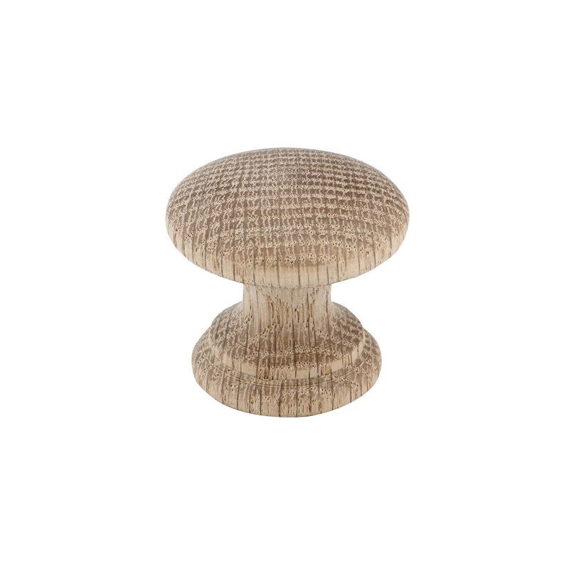 Expression 1 1/2" Diameter Mushroom Knob, Oak & Unfinished