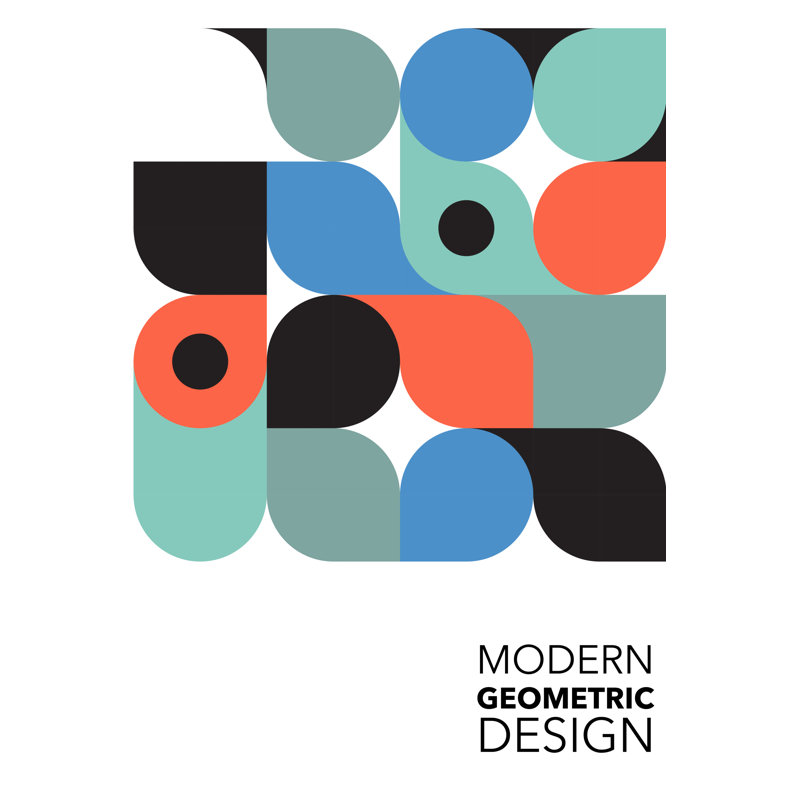 Abstract Geometric Design by Teddyandmia - Wrapped Canvas Print, 91cm H x 61cm W x 3.8cm D