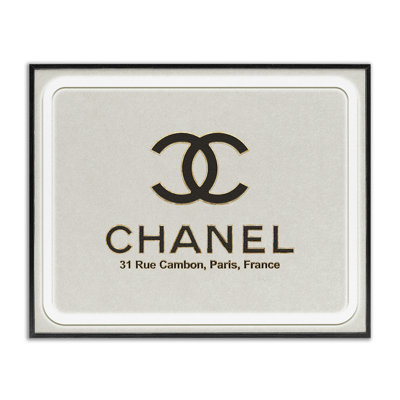 French Glam Fashion Sign Designer Style Brand Black Framed Giclee Texturized Art by Ziwei Li