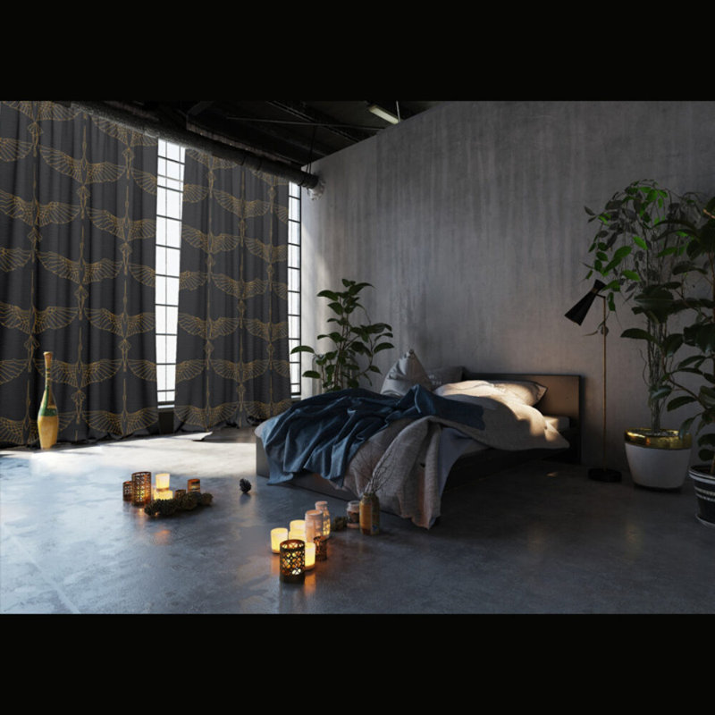 Didzis Velvet Blackout Curtain Panel Pair, 148cm x 200cm