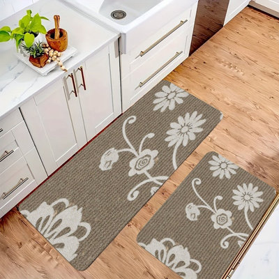 Neutral Tone Home Mat, Kitchen Mats 2 Count