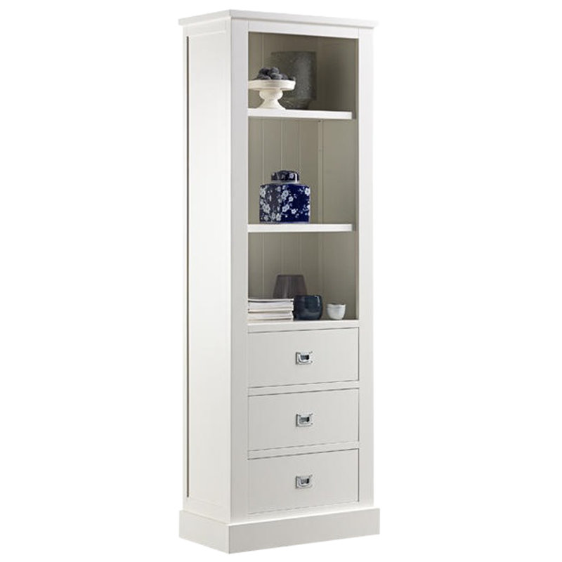 Loyce 546.1cm H x 190.5cm W Standard Bookcase, White