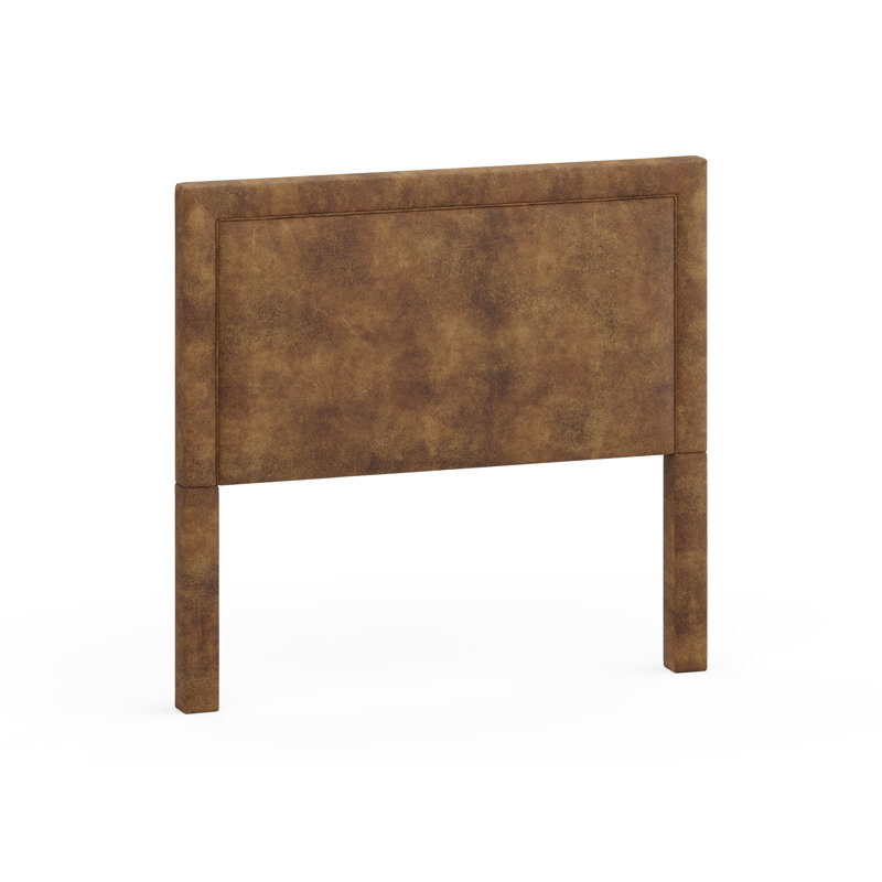 Tête de lit tapissier Guerline, Lit double, Brun
